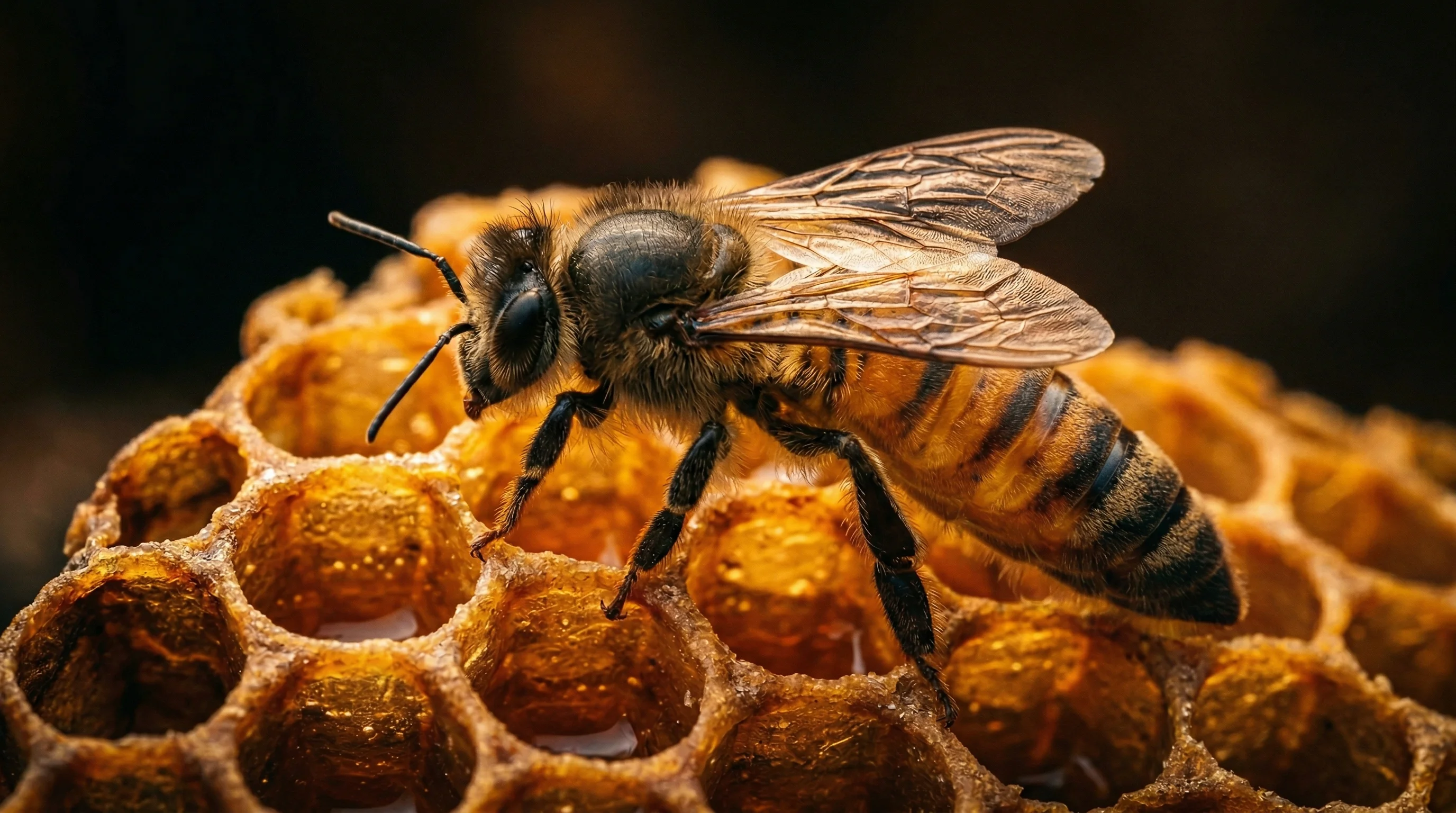 Matka pszczela Sklenar na plastrze miodu